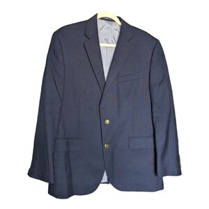 44R • Stafford • Double Breasted Navy Blazer With Gold Buttons